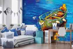 DIMEX ART Самозалепваща се флизелинова фототапета картина - лодка в морето 375 x 250 см