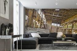 DIMEX ART Самозалепваща се флизелинова фототапета фабрика вътре 375 x 250 см