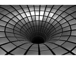 DIMEX ART Самозалепваща се флизелинова фототапета 3d сребърна бездна 375 x 250 см