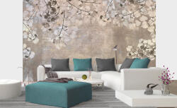 DIMEX ART Флизелинов фототапет абстрактни бежови листа 375 x 250 см