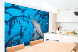 DIMEX ART Самозалепваща се флизелинова фототапета гмуркане с акули 375 x 250 см