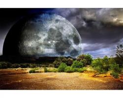 DIMEX ART Самозалепваща се флизелинова фототапета луна 375 x 250 см