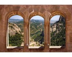DIMEX ART Самозалепваща се флизелинова фототапета сводест прозорец 375 x 250 см