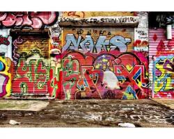 DIMEX ART Самозалепваща се флизелинова фототапета улица с графити 375 x 250 см