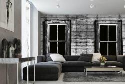 DIMEX ART Самозалепваща се флизелинова фототапета счупени прозорци 375 x 250 см