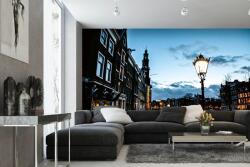 DIMEX ART Самозалепваща се флизелинова фототапета амстердам през нощта 375 x 250 см