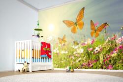 DIMEX ART Самозалепваща се флизелинова фототапета поле с пеперуди 375 x 250 см