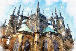DIMEX ART Флизелинов фототапет готическа катедрала 375 x 250 см