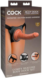  King Cock Elite Comfy - felcsatolható dildó hámmal (sötét natúr) (NK05469170000)