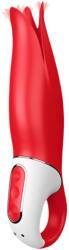 Satisfyer Power Flower - akkus, vízálló vibrátor (piros) (NK4049369016488)