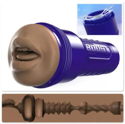 Fleshlight Boost Blow - élethű száj maszturbátor (barna) (NK50038300000)