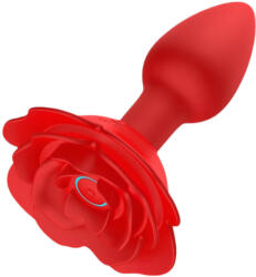  Rose Plug - akkus, rádiós anál vibrátor (piros) (NK6926426902669)