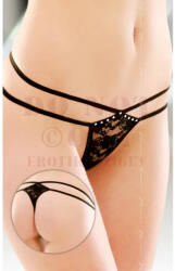 SoftLine Collection Dupla pántos női fekete tanga (5906340711956)