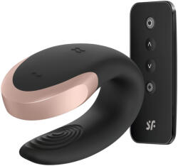 Satisfyer Double Love - okos, rádiós párvibrátor (fekete) (NK4061504001722)