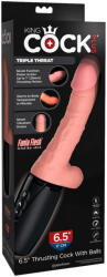  King Cock Plus 6, 5 - herés lökő vibrátor - natúr (NK05519290000)