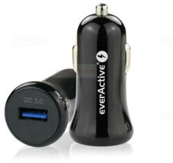 everActive Szivargyújtó töltő USB csatlakozóval DC 5V 3A 15W, 9V 2A 18W, 12V 1, 5A 18W (STIEACC10)