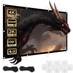 Maclean Ecran de proiectie MACLEAN projection screen, 120", 240x180cm, 25mm 4: 3 border, tension hooks, MC-169 (MC-169)