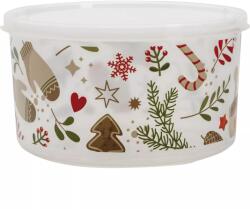 Gastro Winterwonderland műanyag süteményes doboz, kerek, űrtartalom: 1, 40 liter