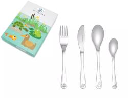 Zilverstad Gyermek evőeszköz Kerti tavak állatai, 4 db-os készlet
