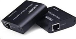 PremiumCord Extender HDMI până la 60m FULL HD 1080p printr-un cablu Cat5e/6/6a/7, setare EDID