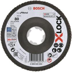 Bosch 2608619203, X571, Best for Metal, X-LOCK, hajlított változat, Ø 125 mm, G 80 (2.608.619.203)