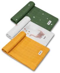 Lionelo - 3 db-os bambusz pelenka szett 70x70 cm Dino 5903771701891 (LN0292)