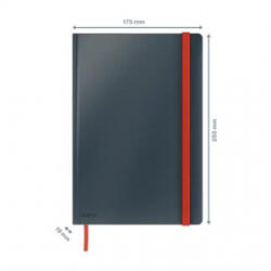 Leitz Cosy Soft Touch keményfedeles B5 jegyzetfüzet, vonalas bársony szürke (44830089) (44830089)