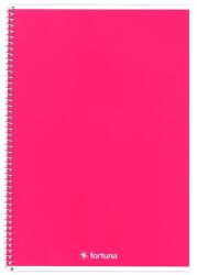 Fortuna Spirálfüzet vonalas FORTUNA Monocolor A/4 70 lapos magenta (01.02129) - vectraline