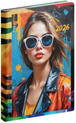 Realsystem Zsebnaptár REALSYSTEM Fiestina B/6 álló heti fehér lapos Face 2027 (5411-66) - vectraline
