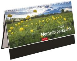TopTimer Asztali naptár képes TOPTIMER T054 álló fehér lapos Nemzeti park fekete 2027 (T542T-003) - vectraline