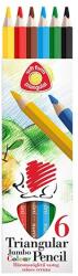 ICO Színes ceruza ICO Süni háromszögletű vastag festett 6 darabos (7140133001)