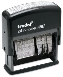 TRODAT Bélyegző dátum+szöveg TRODAT Printy 4817 12 féle szöveggel fekete ház fekete párna (4817) - vectraline