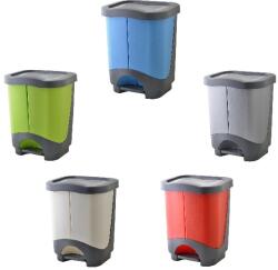  Hulladéktároló pedálos szelektív Ekolux Duo 2 részes 2x10, 5L - vectraline