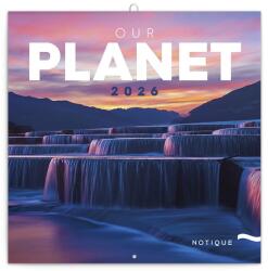 REALSYSTEM Lemeznaptár REALSYSTEM 300x300mm Our planet 2026 (6097-OP) - vectraline