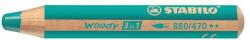 STABILO Színes ceruza STABILO Woody 3in1 hengeres vastag türkiz (880/470)