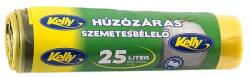 Kelly Szemeteszsák KELLY húzózáras 50x55 cm 25L 15 darabos - vectraline