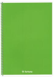 Fortuna Spirálfüzet vonalas FORTUNA Monocolor A/5 70 lapos zöld (01.02111) - vectraline