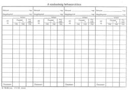  Nyomtatvány szabadság nyilvántartólap A/5 - vectraline