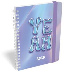 Lizzy Card Határidőnapló LIZZY CARD B/6 heti spirálozott gumis Fun 2026 (21588) - vectraline