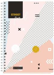 STREET Spirálfüzet vonalas STREET Pad A/5 100 lapos színes mintás (67159)