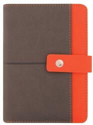 SATURNUS Gyűrűs kalendárium SATURNUS S426 fehér lapos szürke-narancs műbőr 2026 (SS426-00N)