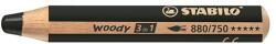 STABILO Színes ceruza STABILO Woody 3in1 hengeres vastag fekete (880/750)