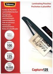 Fellowes Lamináló fólia FELLOWES 75x105 mm 125 mikron fényes 100/csom (5306901) - vectraline