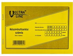 VECTRALINE Nyomtatvány készpénzfizetési számla VECTRALINE A/5 fekvő 50x3 lapos 1 áfás (B13-372/A/07) - vectraline