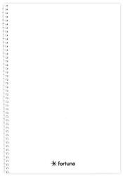 Fortuna Spirálfüzet vonalas FORTUNA Monocolor A/5 70 lapos fehér (01.02117) - vectraline