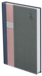 TopTimer Határidőnapló TOPTIMER Vario V021 A/5 napi fehér lapos kék-rózsaszín-szürke 2026 (T021V-045) - vectraline