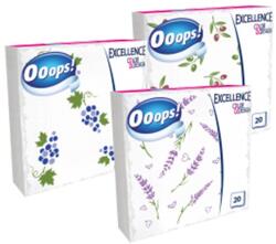 Ooops! Szalvéta OOOPS! Excellence Color&Design 3 rétegű mintás 20 lapos - vectraline