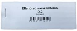  Nyomtatvány ellenőrző sorszámtömb D2 100 lapos 118x40 mm 2 szelvényes vegyes 30 tömb/csomag (D.2/MIX) - vectraline