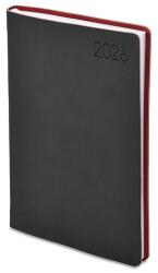 TopTimer Határidőnapló TOPTIMER Madeira M021 A/5 napi fehér lapos fekete-bordó 2026 (T021M-032) - vectraline