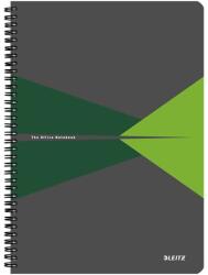 Leitz Spirálfüzet kockás LEITZ Office A/5 90 lapos PP borítóval zöld (44981055/44980055)